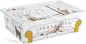 Scatola con coperchio bianca in plastica 55x39x16 cm C Box Style – KIS