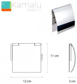 Kamalu - portarotolo coperto in acciaio da parete kaman alpi-30