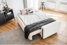 Divano color crema allungabile/con contenitore e rivestimento in bouclé 244 cm Arcadova – ELTAP