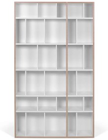 Libreria bianca con bordo in legno 108x188 cm Group - TemaHome