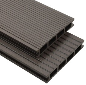 Pavimento Esterni İn Wpc Cavo Accessori 36m² 2,2m Marrone Scuro /