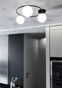 Lampada da soffitto in acciaio SOPRA 3 da interno 3xE14