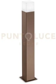 Ges422- paletto alluminio 1 luce attacco e27 colore ruggine h.70cm