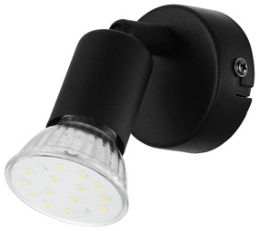 Spot Moderno Buzz Led In Acciaio Nero 1 Luce Gu10 2,8W Ip20