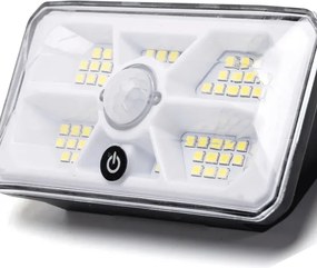 Aigostar - Lampada solare LED con sensore, LED/3,7 V, 6500 K, 500 mAh, IP65, nera
