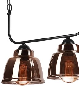 Lampadario a sospensione con catena MARIO 2xE27/60W/230V ottone