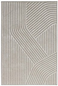Tappeto Mayfair geometrico in viscosa tortora, L 290 x L 200 cm
