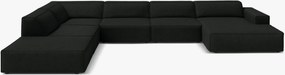 Divano panoramico modulare Jodie 7 posti in bouclé – L361 cm