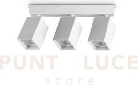 Dynamite faretto bianco orientabile 3 luci attacco gu10 27,5cm lamp...