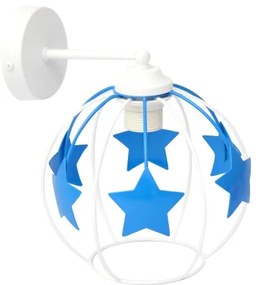 Applique per bambini STARS 1xE27/15W/230V blu/bianco