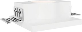 Portafaretto Quadrato 100x100 mm GU10 in Gesso Pitturabile Curvo