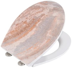 Copriwater Sedile WC Premium Canyon con rilievo ovale dedicato per serie sanitari WENKO con chiusura rallentata sganciabile in duroplast multicolore