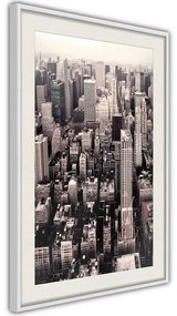 Poster  New York from a Bird's Eye View  Cornice Quadri Cornice nera, Larghezza x Altezza Home decor 40x60