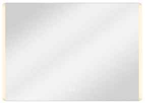 Specchio con illuminazione integrata bagno rettangolare SENSEA L 100 x H 70 x P 3 cm grigio / argento