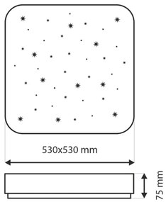 Plafoniera LED dimmerabile NERIS LED/60W/230V 2700-6500K + telecomando