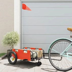 Rimorchio Da Bici Arancione E Grigio Oxford E Ferro /