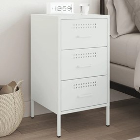 Comodino Bianco 36x39x68 Cm İn Acciaio /
