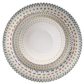 Set da tavola 12 pezzi multicolore/porcellana