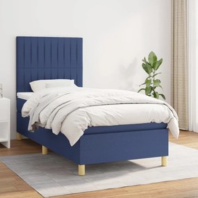 Giroletto A Molle Con Materasso Blu 100x200 Cm İn Tessuto /