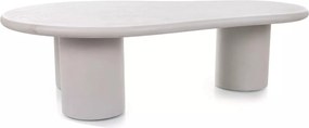 Tavolino Selena in microcemento grigio chiaro – 130x80x35 cm