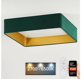 Brilagi-LED Lampada dimmerabile VELVET SQUARE LED/36W/230V Wi-Fi Tuya+telecomando verde