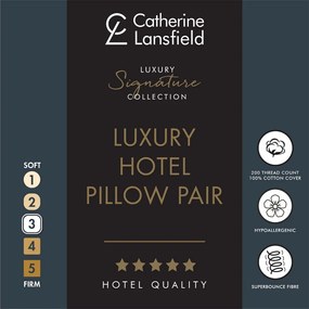 Cuscino 2 pz 48x74 cm Hotel Satin Stripe – Catherine Lansfield