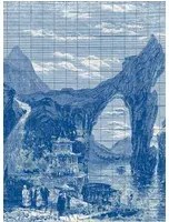 Coordonne Carta da parati panoramica Illustration Tiles - Indigo