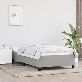 Giroletto Senza Materasso Grigio Chiaro 90x200 Cm Tessuto /
