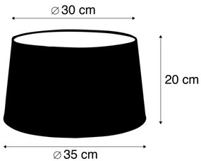 Paralume in lino nero 35 cm