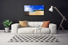 Quadro su tela Sole mare spiaggia paesaggio 100x50 cm