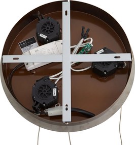 Lampada a sospensione di design oro rosa con vetro ambrato, LED integrato, dimmerabile a 3 fasi, 3 luci Easylift - Fiera