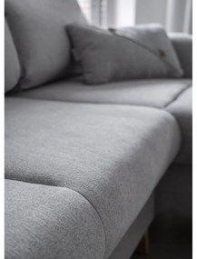 Divano letto angolare grigio chiaro, angolo destro Scandic Lagom - Miuform