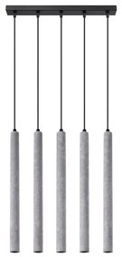 Sollux SL.1274 - Lampadario a sospensione con filo PASTELO 5xG9/8W/230V calcestruzzo