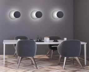 Applique da Parete Circle Nera Luce Indiretta Base G9