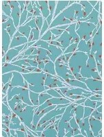Osborne & Little Carta da parati Twiggy - Duck Egg / Terracotta