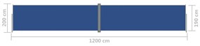 Tenda da Sole Laterale Retrattile Blu 200x1200 cm