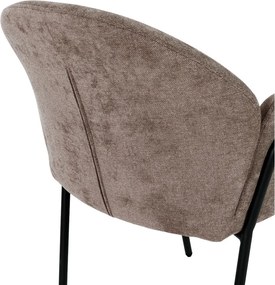 Set di sedie da pranzo color pesca in imbottito 2 pz Aslin – MOME