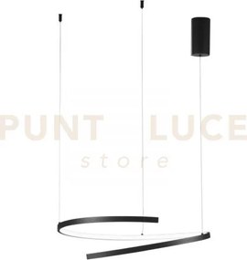 Lampadario a sospensione led moma nera 38w 6090lm cct 3000 4000 650...