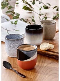 Tazza Cafe in gres bianco e nero, 300 ml - Ladelle