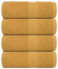 Asciugamani Per Sapone 4 Pz Oro 30x30 Cm 360 G/m² 100% Cotone /