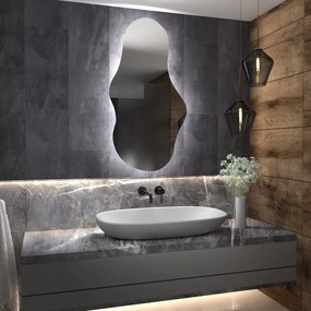 Specchio ondulato con luce LED G1