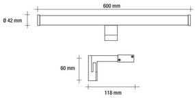 ZIA Lampada da specchio 12W 3000K