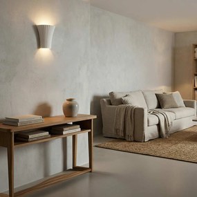 Applique Conica da Parete 2xG9 Rigata Bidirezionale in Gesso