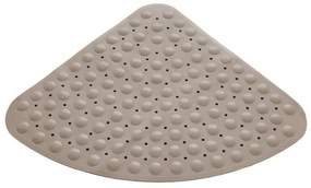Tappeto doccia antiscivolo angolare in PVC tortora 54x54 cm