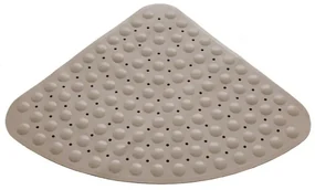 Tappeto doccia antiscivolo angolare in PVC tortora 54x54 cm