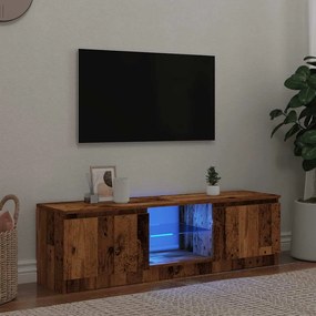 Mobile Porta Tv Con Led Legno Antico 140x40x35,5 Cm Multistrato /