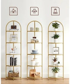 Libreria GLASY dorata