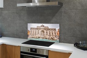 Pannello paraschizzi cucina Roma Fontana della Basilica 100x50 cm