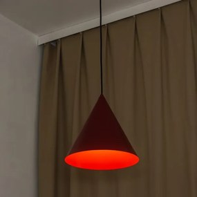 Lampada a sospensione con cavo ETNA II 1xE27/15W/230V diam. 25 cm rossa