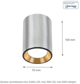 Faretto CHLOE 1xGU10/35W/230V tondo cromo opaco/oro